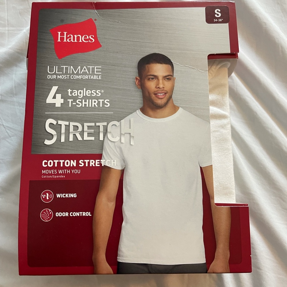 Men’s small white Hanes tshirts. New.